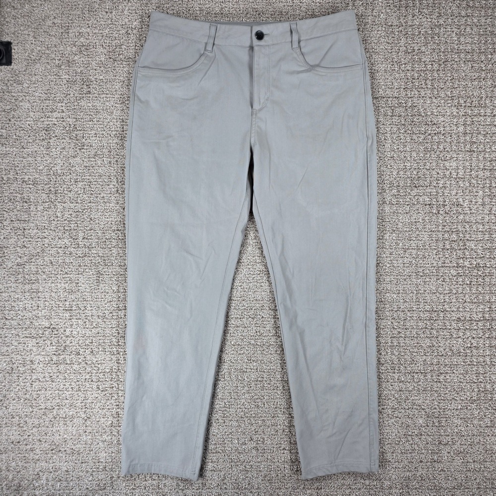 Vuori Mens Meta Pant Gray Performance Chino Trousers V430-S Size 33x28